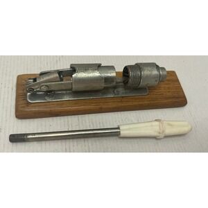 Reed Vintage Rocket Nutcracker Lever Action Wood Base Pecan Tool Large